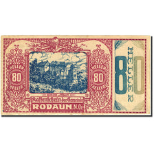 Banknote, Austria, Rodaun, 80 Heller, château, 1920, 1920-12-31, VF(20-25)