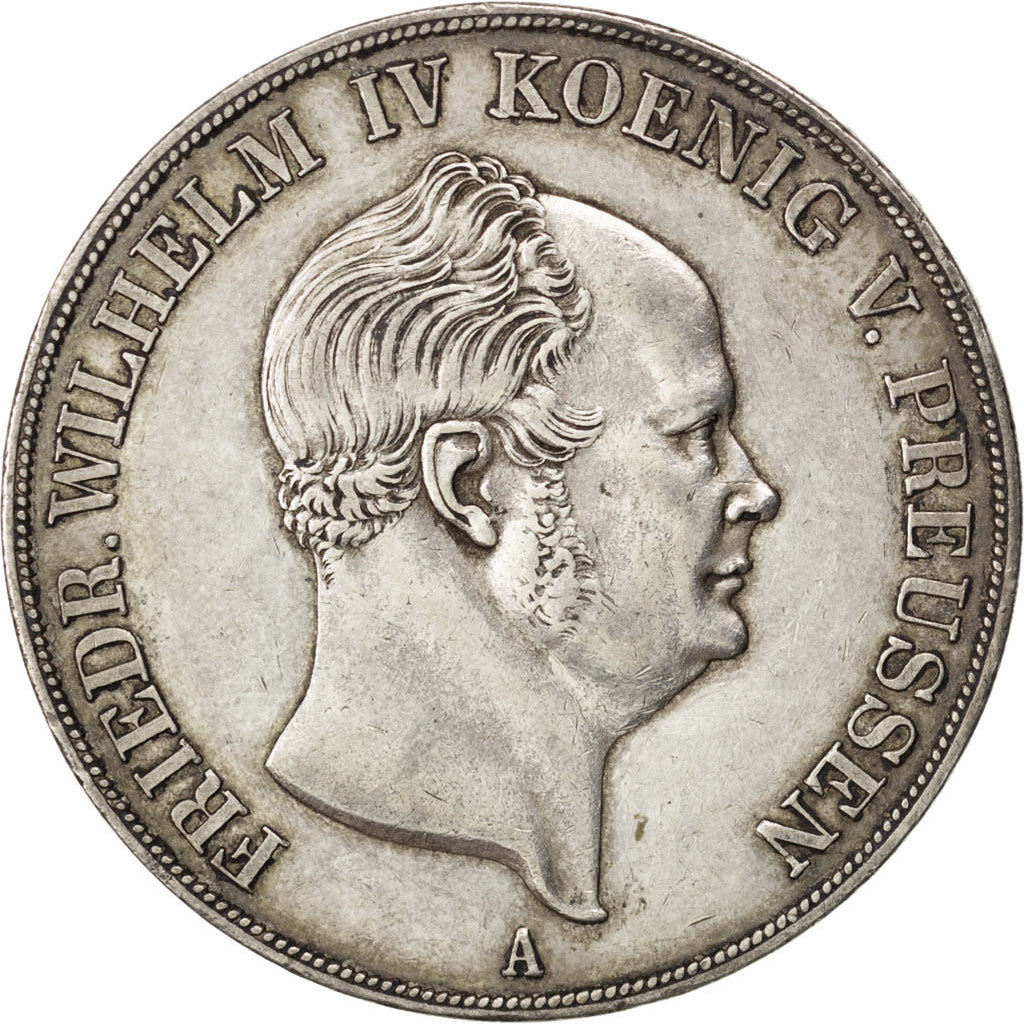 GERMAN STATES, 2 Thaler, 3-1/2 Gulden, 1856, Berlin, KM #467, EF(40-45),...