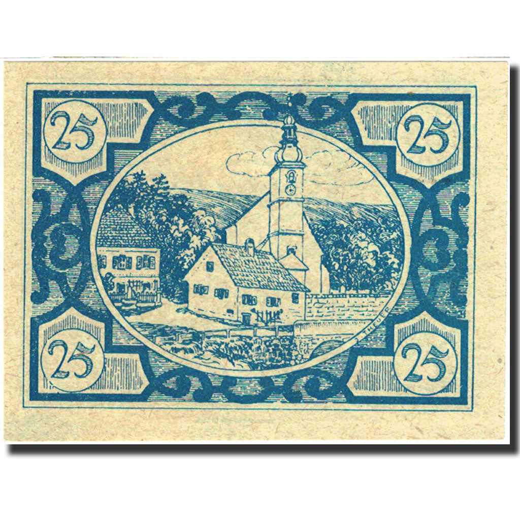 Banknote, Austria, Fischlham, 25 Heller, Eglise, 1920, 1920-12-31, UNC(63)