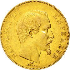 FRANCE, Napoléon III, 50 Francs, 1857, Paris, KM #785.1, EF(40-45), Gold, Gadour