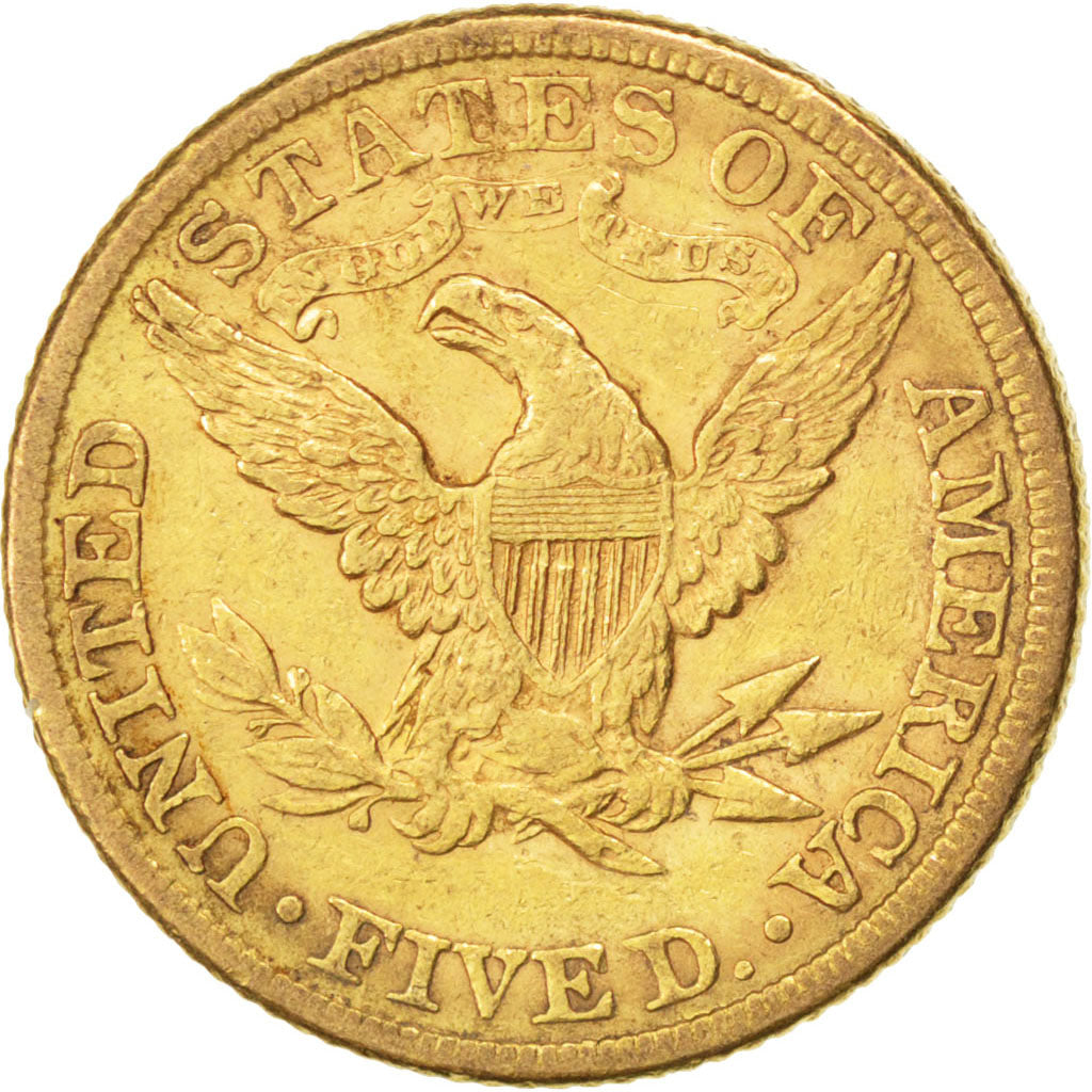 UNITED STATES, Coronet Head, $5, Half Eagle, 1882, U.S. Mint, KM #101,...