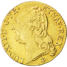 FRANCE, Louis d'or à la tête nue, Louis D'or, 1789, La Rochelle, KM #591.6, EF(.