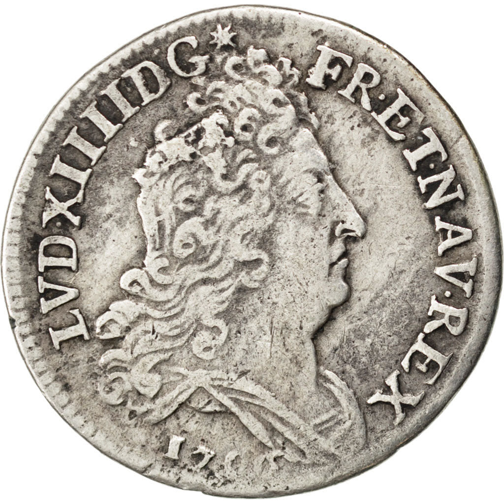 FRANCE, 10 Sols aux insignes, 10 Sols-1/8 Ecu, 1706, Paris, KM #349.1,...