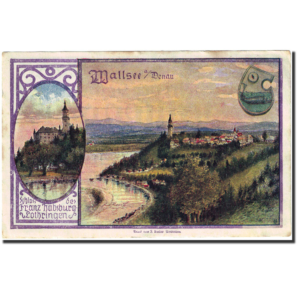 Banknote, Austria, Wallsee, 120 Heller, château 1920-12-31 purple EF(40-45)