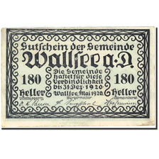 Banknote, Austria, Wallsee, 180 Heller château, 1920, 1920-12-31 black AU(50-53)