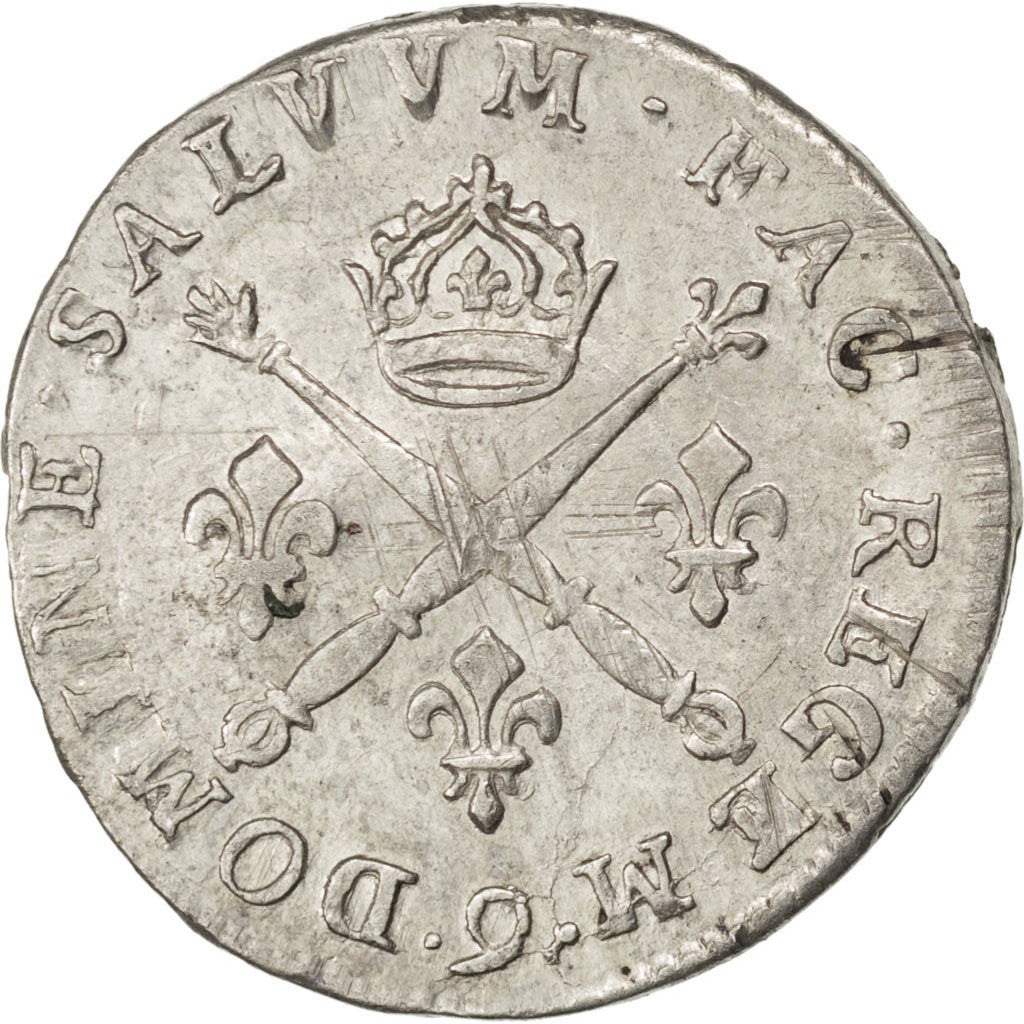 Coin, France, Louis XIV, 10 Sols aux insignes, 10 Sols-1/8 Ecu, 1707, Rennes