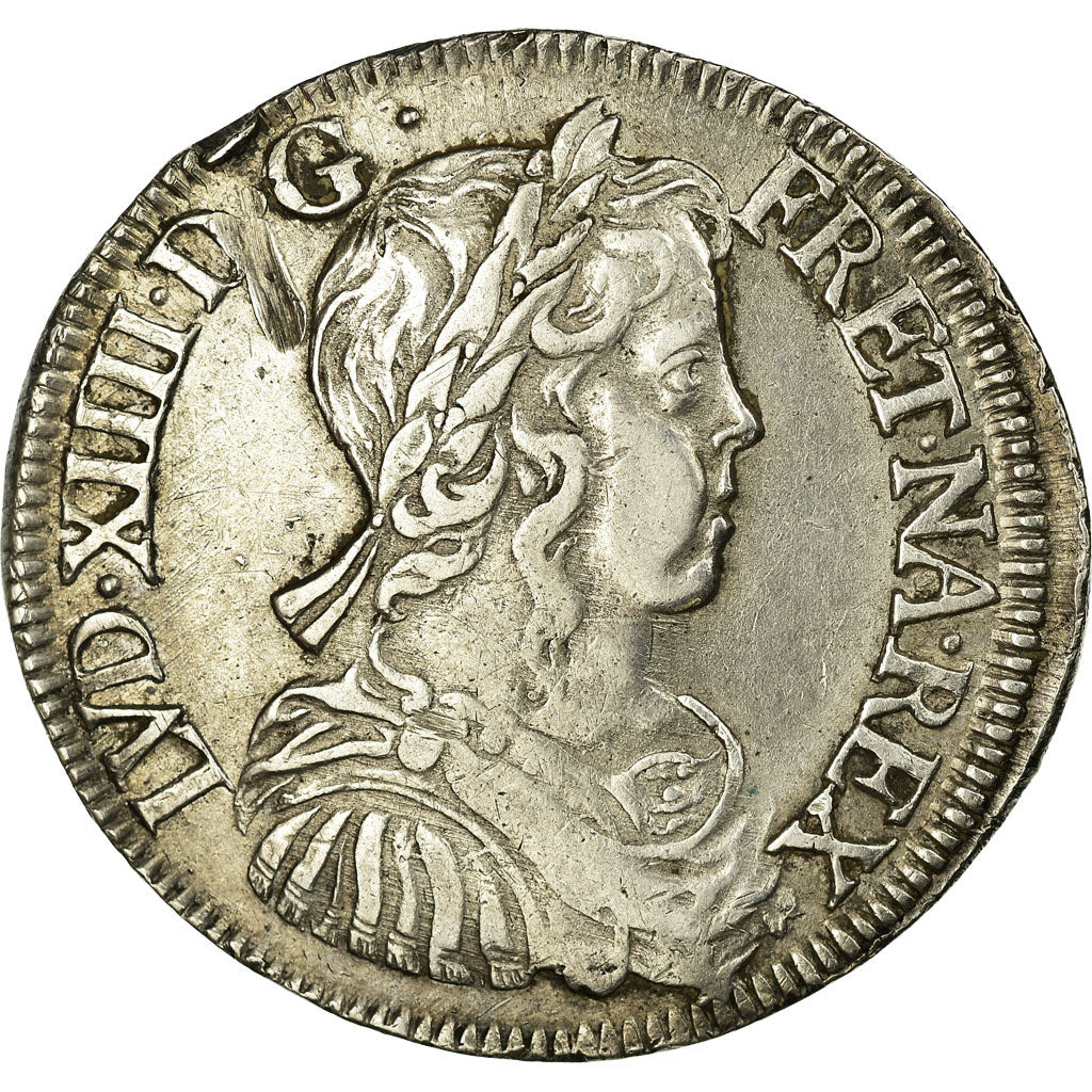 Monnaie, France, Louis XIV, 1/2 Écu à la mèche longue, 1/2 Ecu, 1650, La