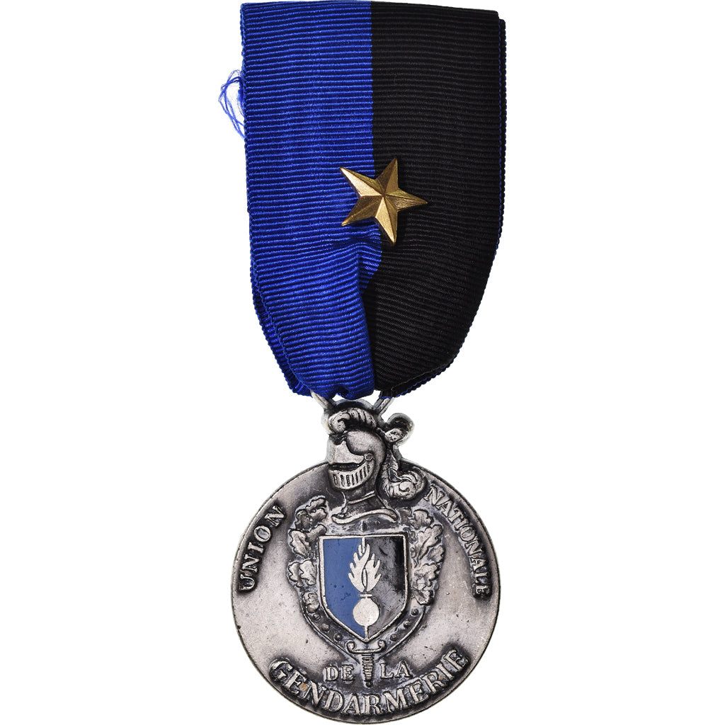 France, Union Nationale de la Gendarmerie, Medal, Excellent Quality, Silvered