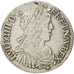 FRANCE, 1/2 Écu à la mèche longue, 1/2 ECU, 1660, Bayonne, KM #164.12, VF(30-35)