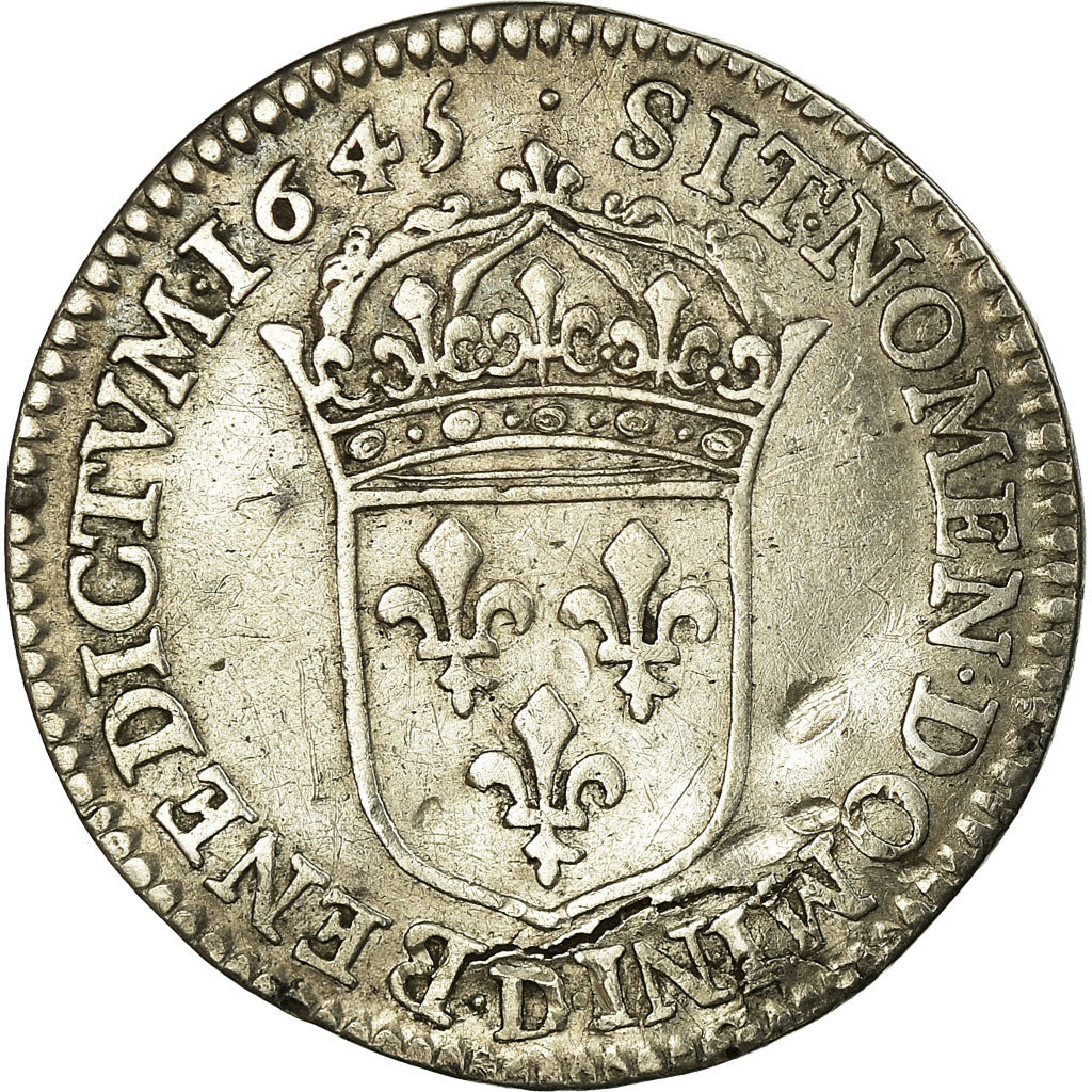 Moneta, Francia, Louis XIV, 1/12 Écu à la mèche courte, 1/12 ECU, 10 Sols