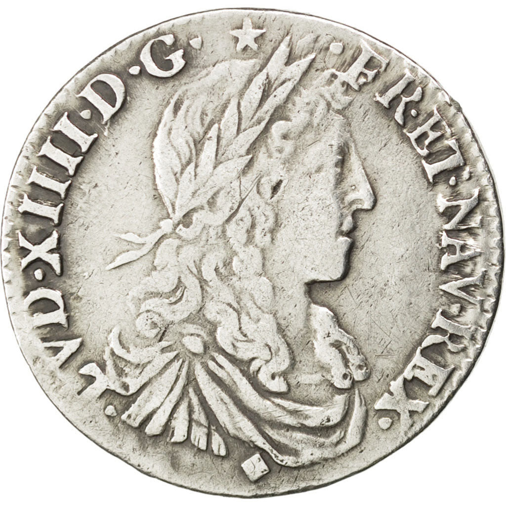 Louis XIV, 1/12 Ecu au buste juvénile 1660 Lyon, KM 199.3