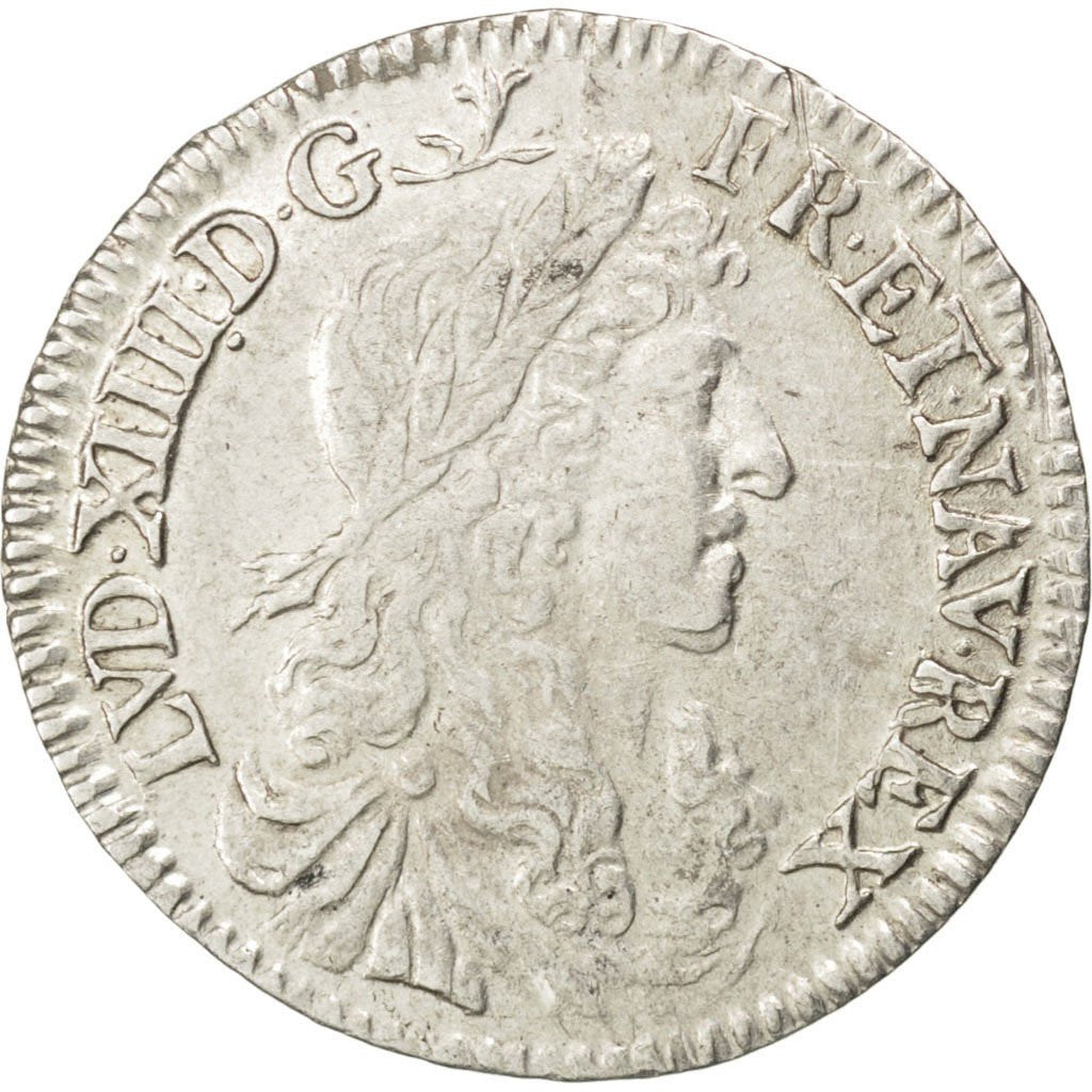 FRANCE, 1/12 Écu au buste juvénile, 1/12 ECU, 10 Sols, 1662, Paris, KM #199.1, A