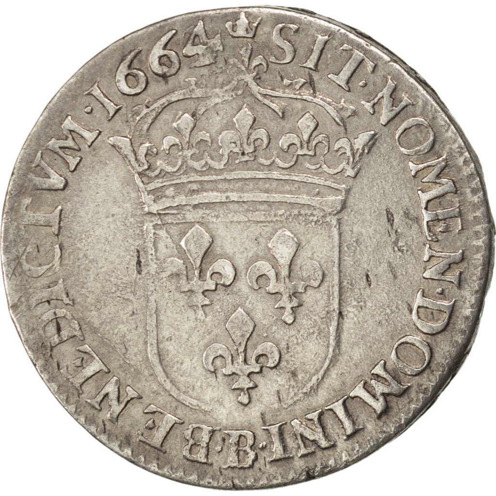 Moneda, Francia, Louis XIV, 1/12 Écu au buste juvénile, 1/12 ECU, 10 Sols