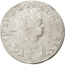 FRANCE, 1/4 Écu Vertugadin, 30 Sols, 1/4 ECU, 1716, Amiens, KM #419.19, ...