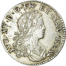 Munten, Frankrijk, Louis XV, 1/6 Écu (XX – S) de France-Navarre, 20 Sols, 1/6