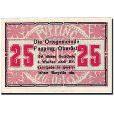 Banknote, Austria, Pupping, 25 Heller, pont, 1920, 1920-12-31, UNC(63)