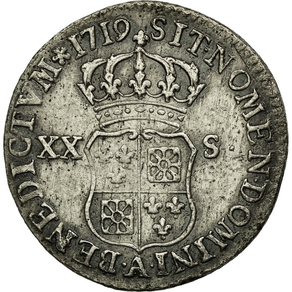 Münze, Frankreich, Louis XV, 1/6 Écu (XX – S) de France-Navarre, 20 Sols