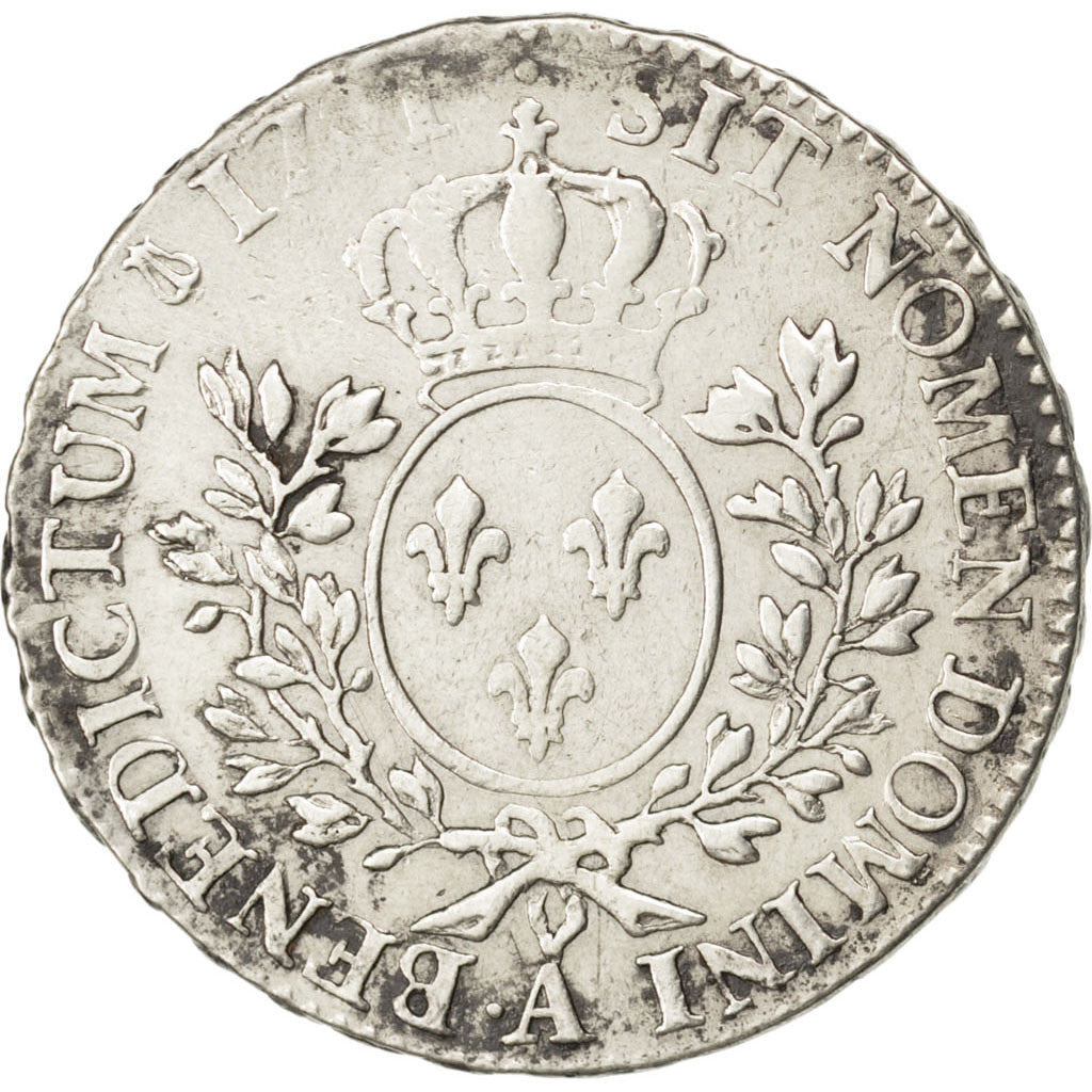 FRANCE, 1/2 Écu, 1/2 ECU, 44 Sols, 1791, Paris, KM #562.1, VF(30-35), Silver, ..