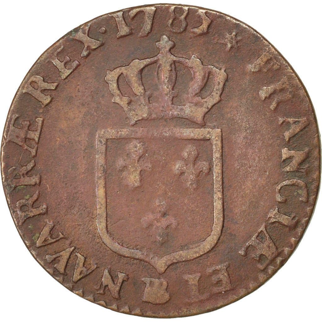 Coin, France, Louis XVI, 1/2 Sol ou 1/2 sou, 1/2 Sol, 1785, Strasbourg