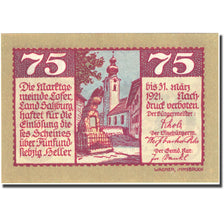 Banknote, Austria, Salzburg, 75 Heller, Eglise, 1920, 1921-03-31, UNC(65-70)