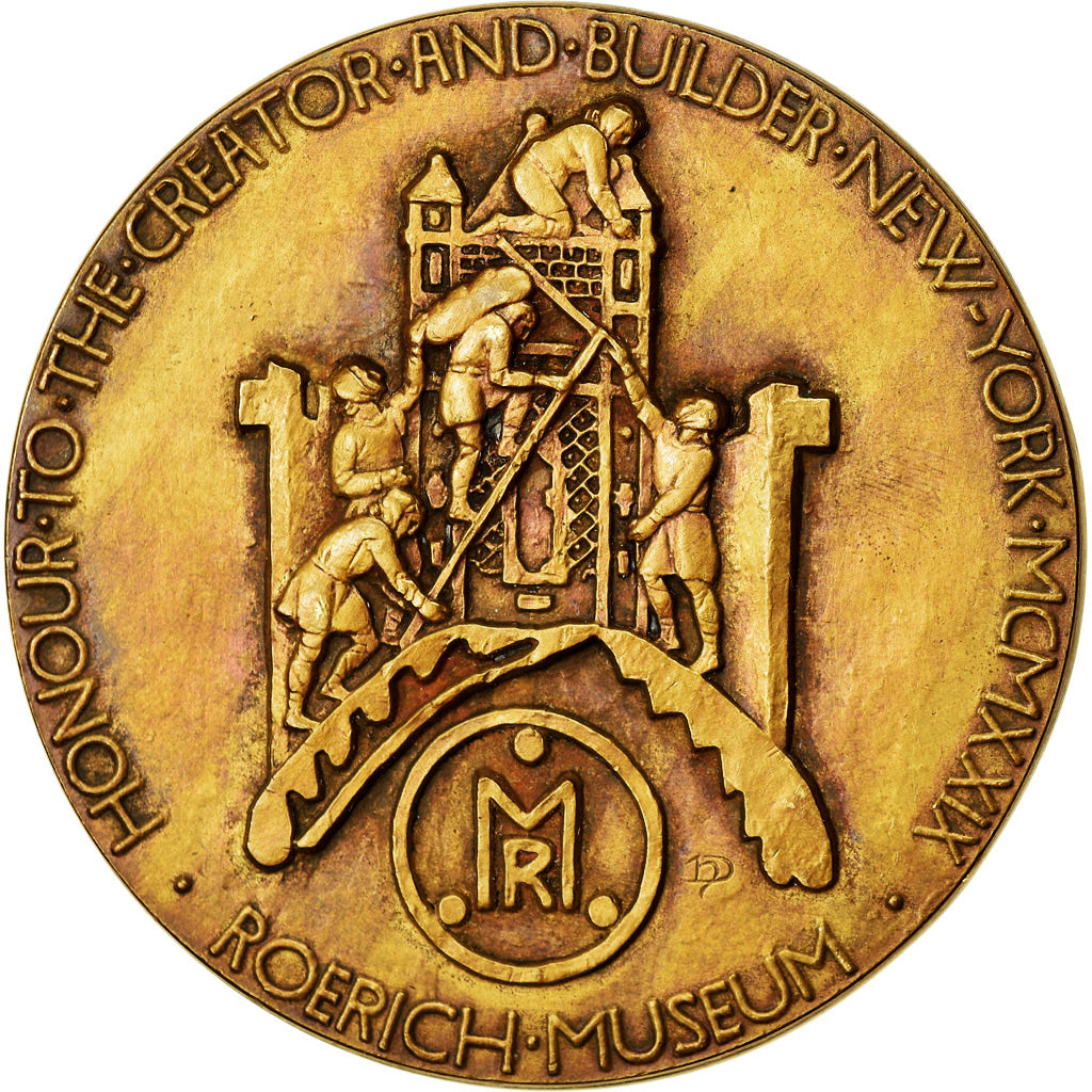 Russia, Medal, Nicholas Roerich, Museum, Philsophe, Peinture, Dropsy, AU(55-58)