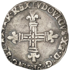 FRANCE, 1/4 Ecu, 1622, Saint-Palais, KM #48, VF(20-25), Silver, Gadoury #29,...