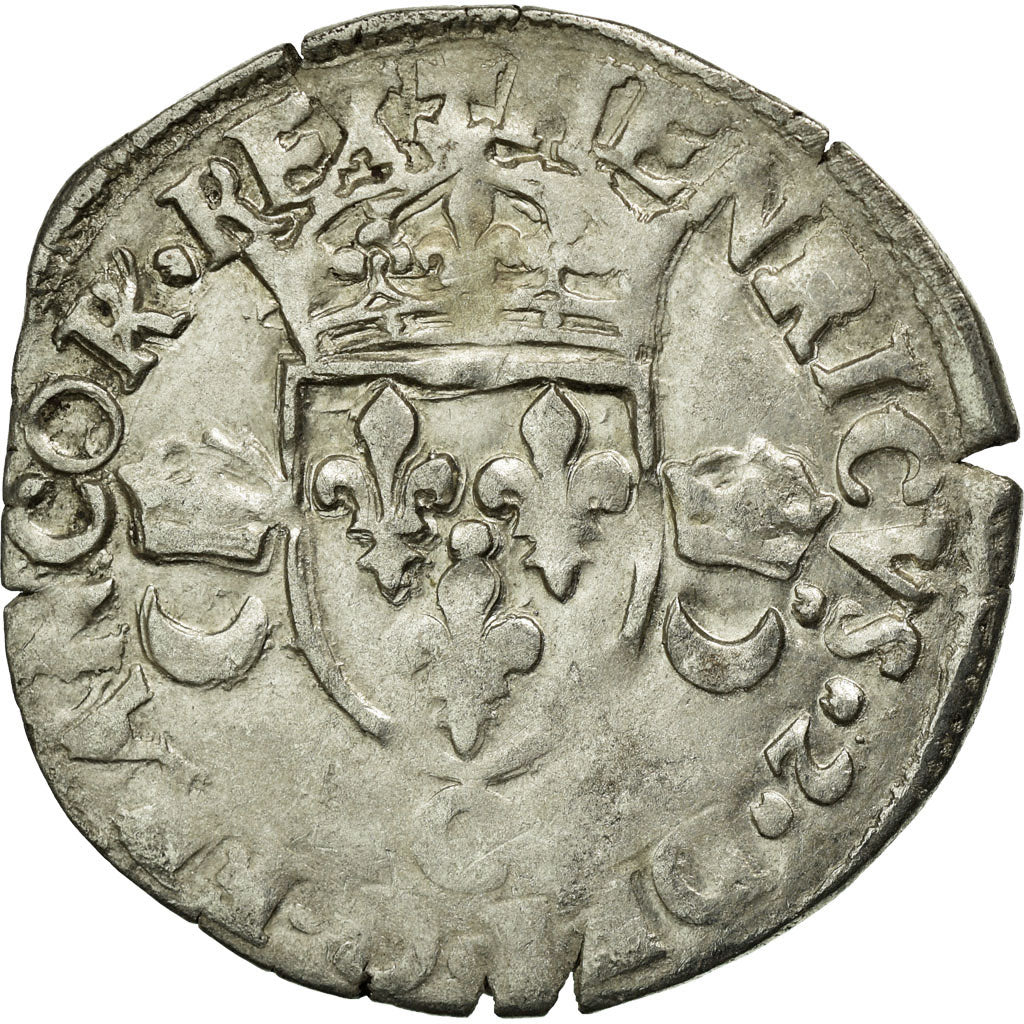 Monnaie, France, Douzain, 1550, Poitiers, TB, Billon, Sombart:4380