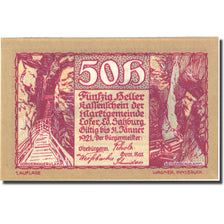 Billet, Autriche, Salzburg, 50 Heller, pont, 1921, 1921-01-31, SPL