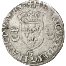Coin, France, Douzain, 1554, Poitiers, VF(20-25), Billon, Sombart:4380