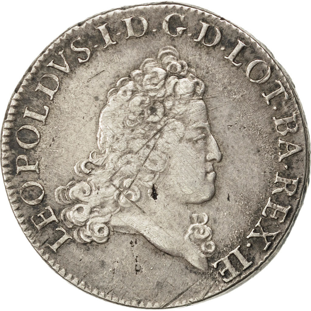 GERMAN STATES, 1/2 Thaler, 1718, KM #102, EF(40-45), Silver, Boudeau #1573,...