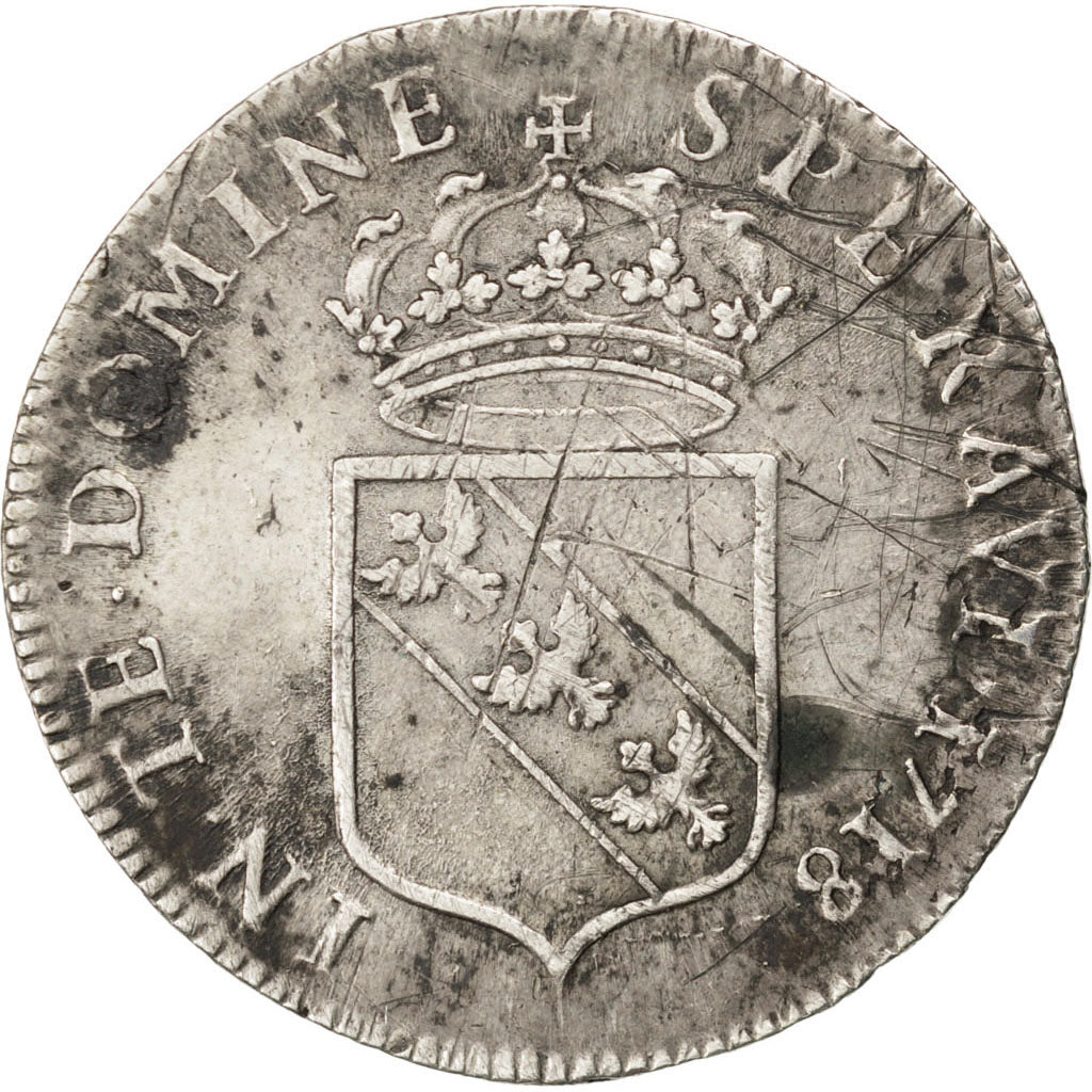 GERMAN STATES, 1/2 Thaler, 1718, KM #102, EF(40-45), Silver, Boudeau #1573,...