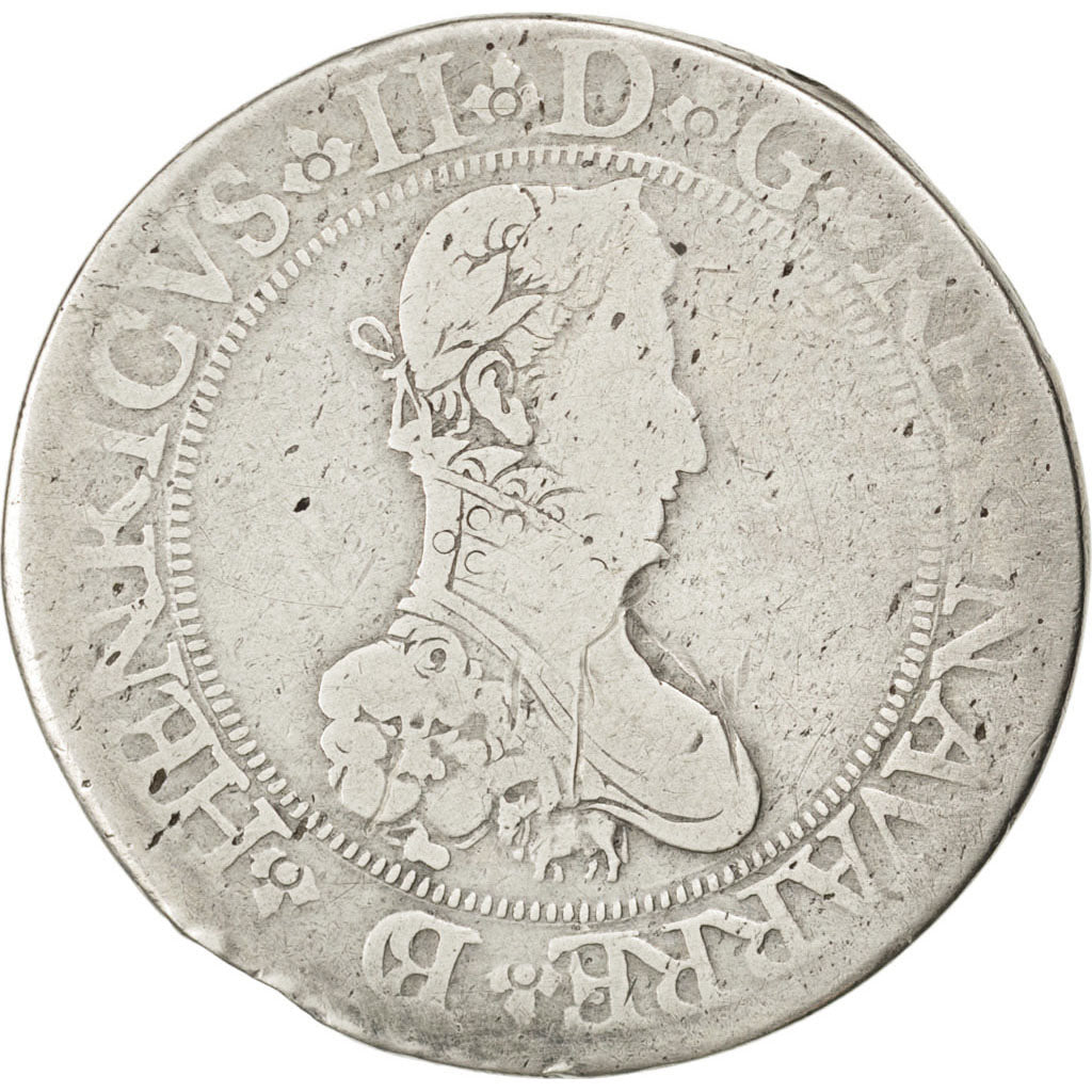 FRANCE, 1 Franc, 1579, VF(20-25), Silver, Boudeau #601, 13.84