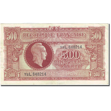 Frankreich, 500 Francs, 1943-1945 Marianne, 1945, 1945-06-04, S+, Fay VF11.1