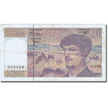 France, 20 Francs 1980-1997 ''Debussy'', 1980, 1997, EF(40-45), Fayette:66ter.2