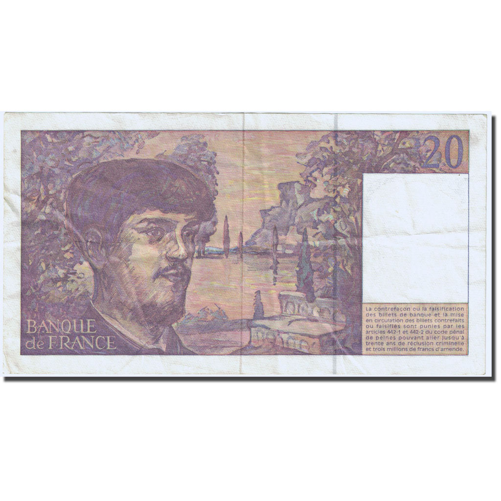 France, 20 Francs 1980-1997 ''Debussy'', 1980, 1997, EF(40-45), Fayette:66ter.2