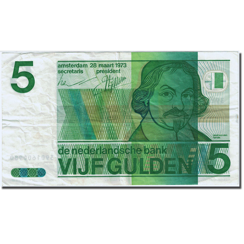 Banknote, Netherlands, 5 Gulden, 1973, 1973-03-28, KM:95a, EF(40-45)
