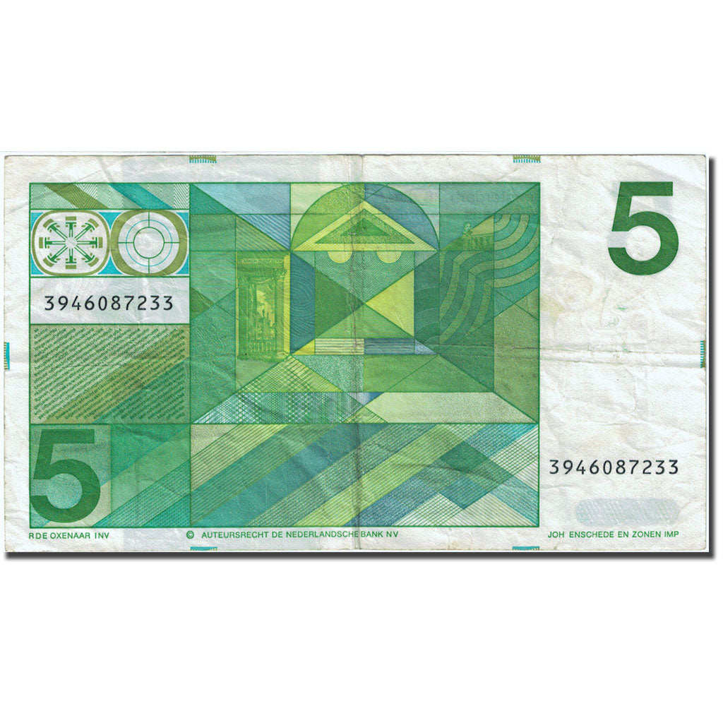 Banknote, Netherlands, 5 Gulden, 1973, 1973-03-28, KM:95a, VF(30-35)