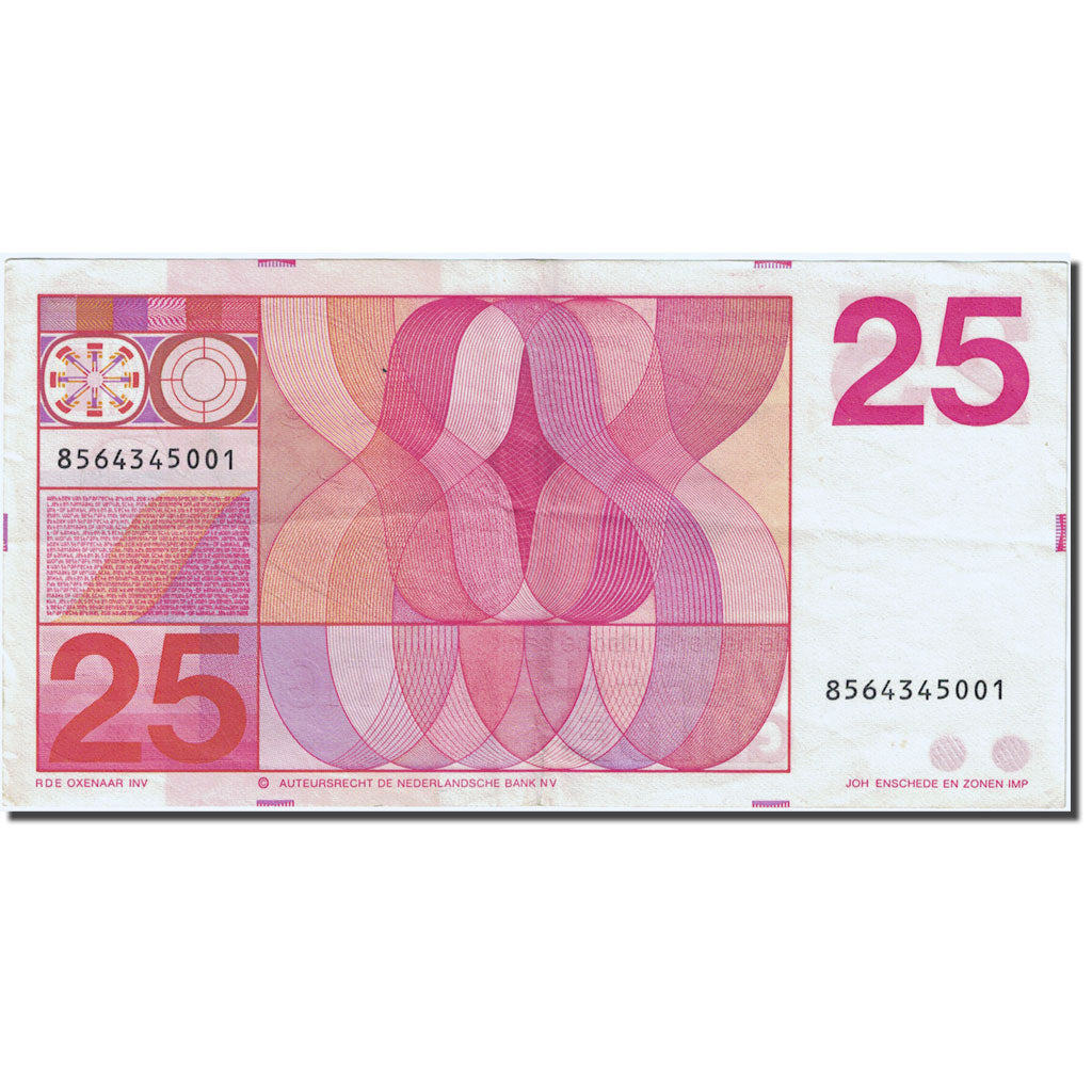 Banknote, Netherlands, 25 Gulden, 1966-1972, 1971-02-10, KM:92a, EF(40-45)