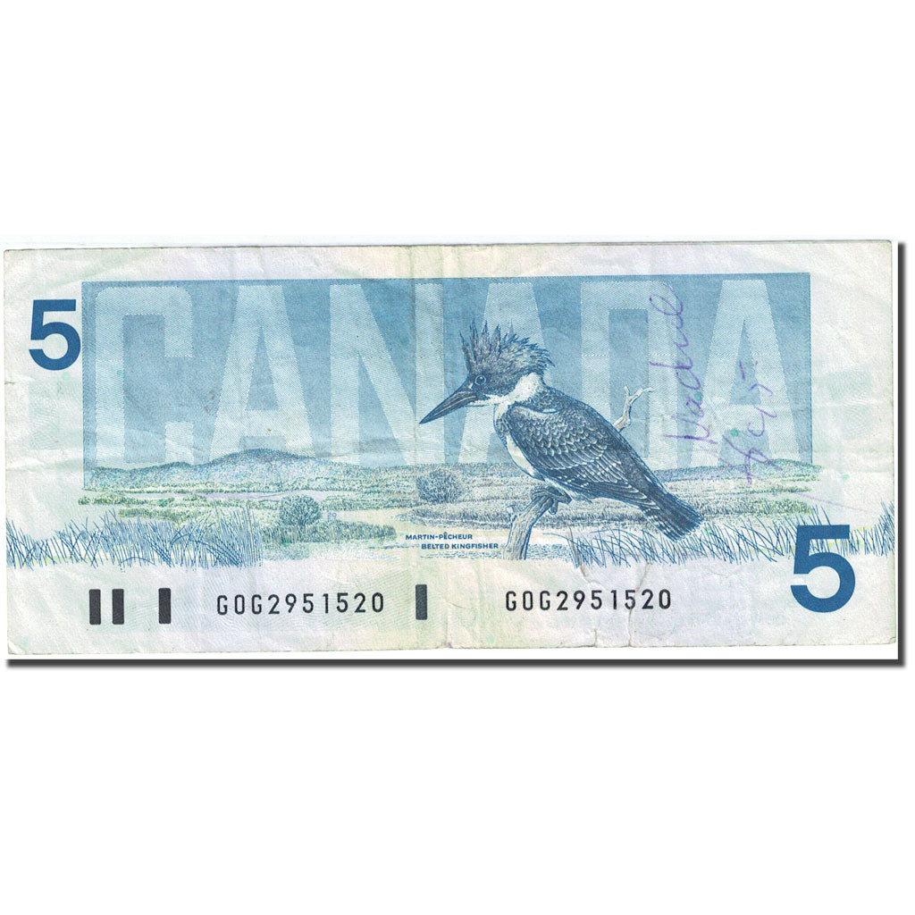 Banknote, Canada, 5 Dollars, 1986-1991, 1986, KM:95c, EF(40-45)