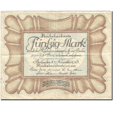 Banknote, Germany, 50 Mark, 1915-1919, 1918-11-30, KM:65, VF(20-25)