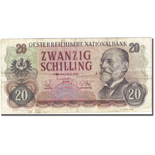 Banknote, Austria, 20 Schilling, 1956-1965, 1956-07-02, KM:136a, VG(8-10)