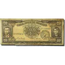 Banknote, Philippines, 20 Pesos, 1949, KM:137d, VF(20-25)