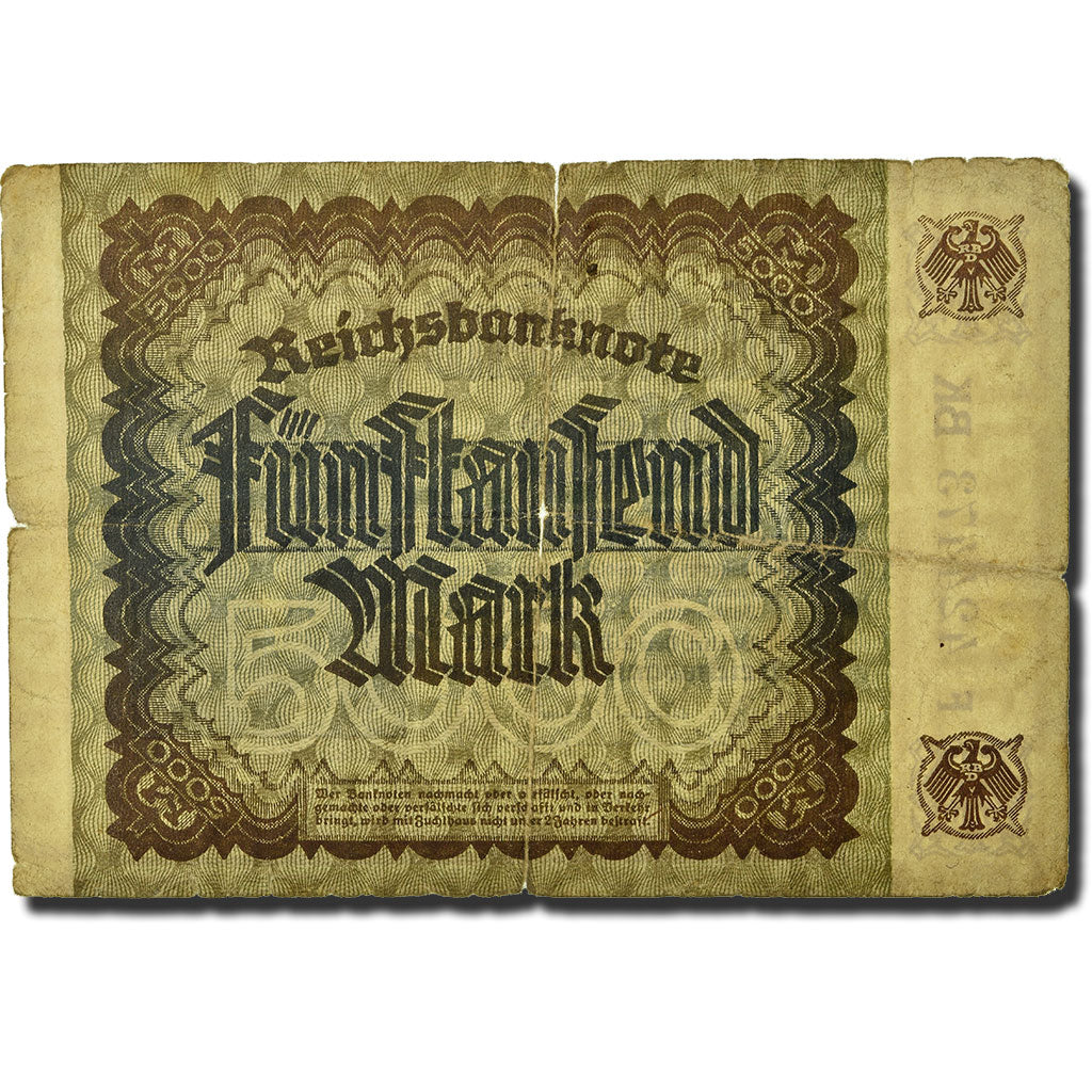 Banknote, Germany, 5000 Mark, 1922, 1922-12-02, KM:81d, VG(8-10)