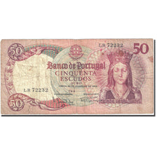 Banknote, Portugal, 50 Escudos, 1964-1966, 1964-02-28, KM:168, VF(20-25)