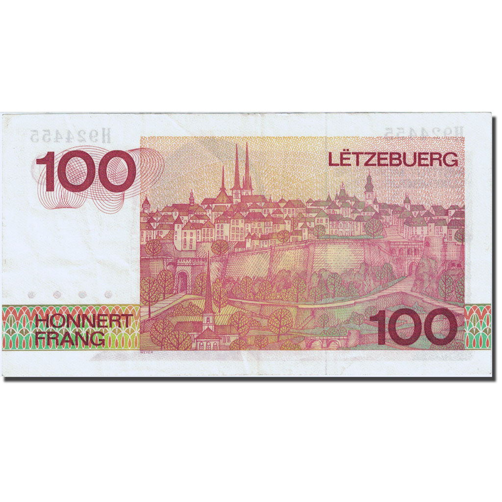 Billet, Luxembourg, 100 Francs, 1985-1993, Undated (1986), KM:58a, SUP