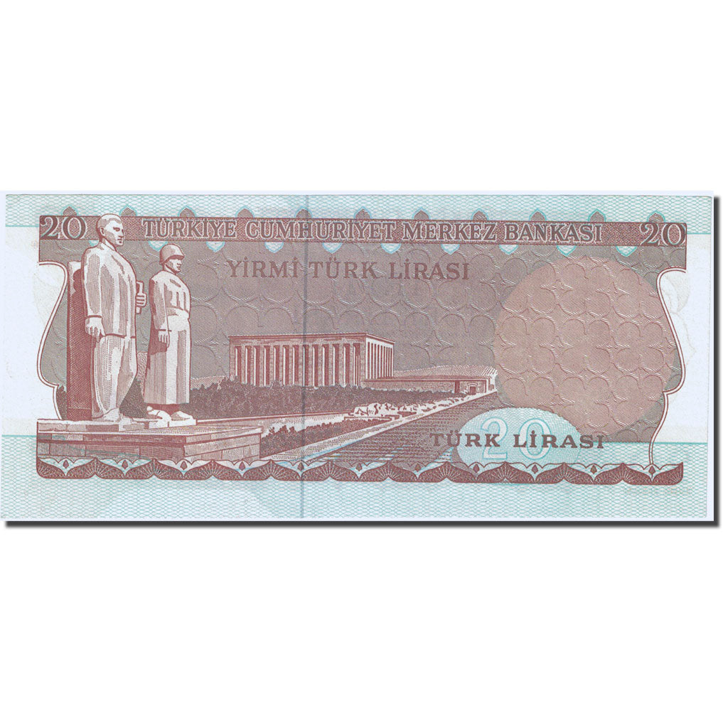 Banknote, Turkey, 20 Lira, 1966-1969, 1966-06-15, KM:181b, UNC(63)