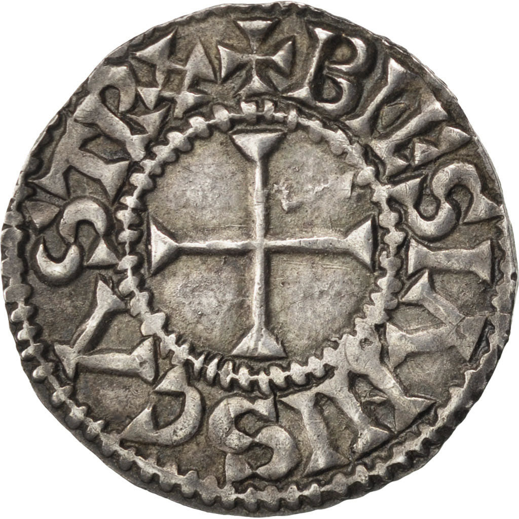 FRANCE, Denarius, Blois, AU(55-58), Silver, Prou #482, 1.61