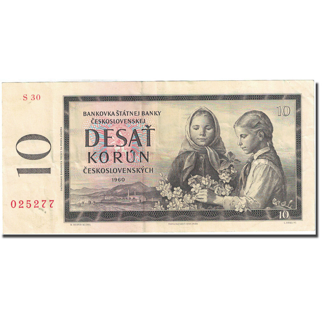 Banknote, Czechoslovakia, 10 Korun, 1960-1964, 1960, KM:88b, EF(40-45)