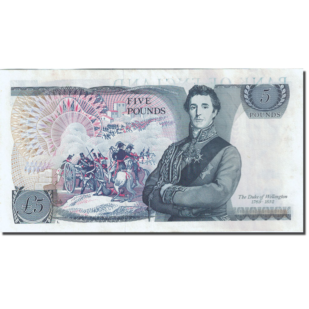 Banknote, Great Britain, 5 Pounds, 1971-1982, 1980-1987, KM:378c, AU(55-58)