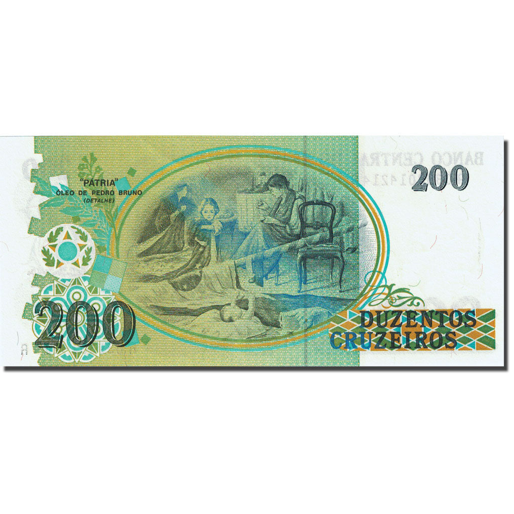 Banknote, Brazil, 200 Cruzeiros, 1990-1993, Undated (1990), KM:229, UNC(63)